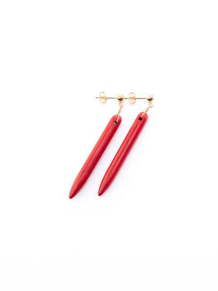 Spike earrings - howlite