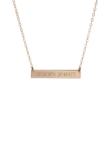 Tallinn coordinates necklace
