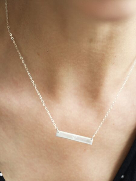 Custom-made Horizontal bar necklace - Gold filled