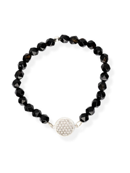 Flower Of Life Bracelet (S) - onyx