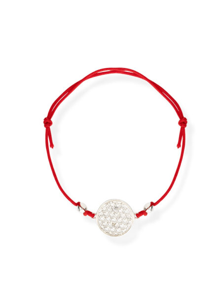Flower Of Life Bracelet (S) - red cord