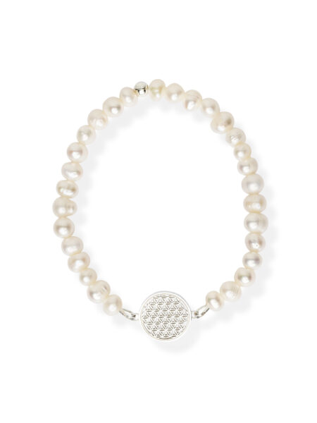 Flower Of Life Bracelet (S) - pearl