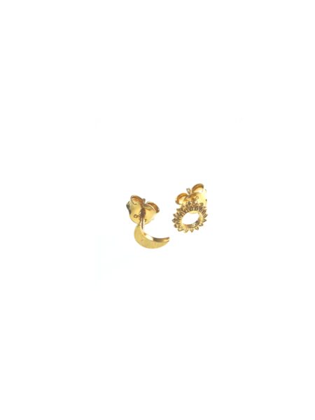 Moon and Sun Stud Earrings