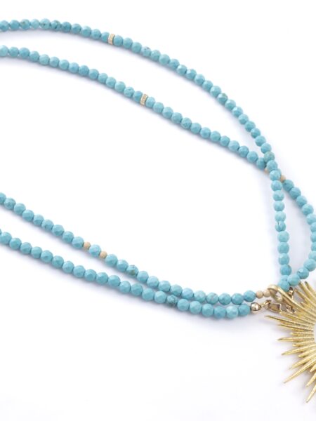 Sun Goddess Necklace - turquoise