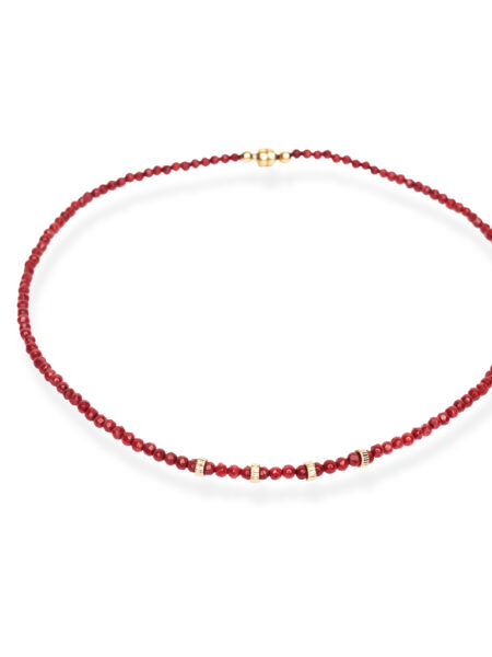 Kiss necklace - coral