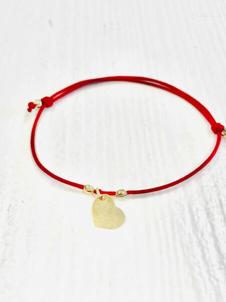 Red Cord & Heart bracelet