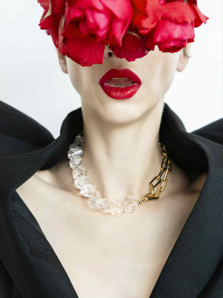 Linked & Crystal Necklace