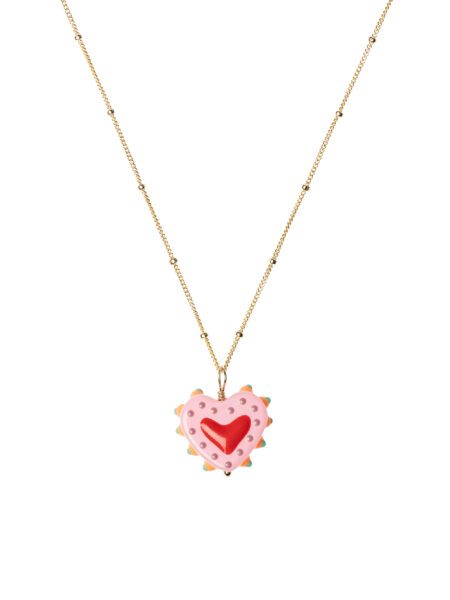 Happy Heart Necklace – pink