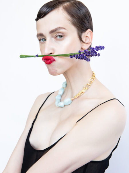 Linked & Aquamarine Necklace